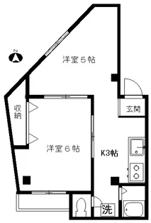フラット5【2階】の間取り