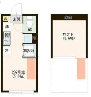 ハーモニーテラス早宮II【2階】の間取り