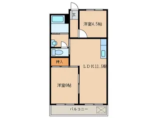 フェリーチェ【4階】の間取り