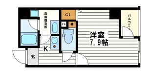 メゾンルージュ谷町【3階】の間取り