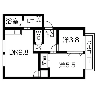 メゾンシュクセ A棟【1階】の間取り