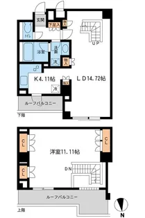 レジデンス白金コローレ【4階】の間取り