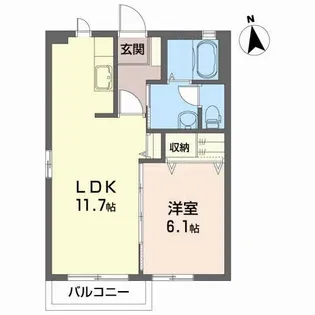 ヴェルジュ・K【1階】の間取り