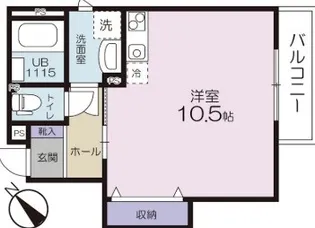 カーサエビス【2階】の間取り