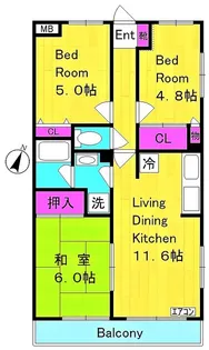 生田グリーンヒルズ【2階】の間取り