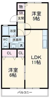 セジュールソフィア III【1階】の間取り