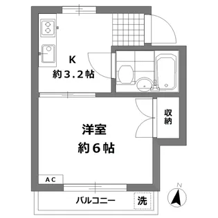 ストークハイツ實方【1階】の間取り