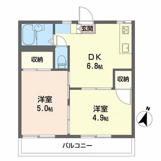 エステート浜前【1階】の間取り