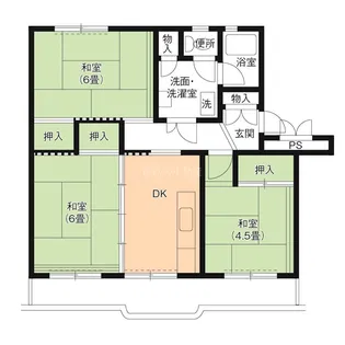 磐田東新町団地3号棟【5階】の間取り