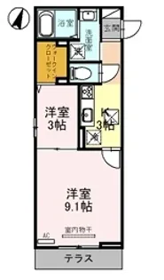 ローズ ハーモニー【1階】の間取り