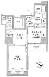 アイルプレミアム文京六義園【9階】の間取り