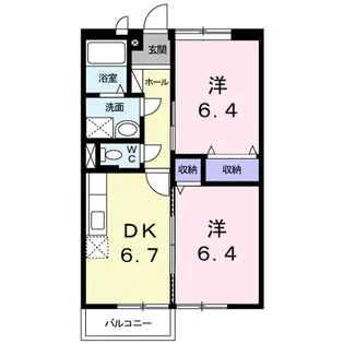 ニューフィルドセラア【1階】の間取り