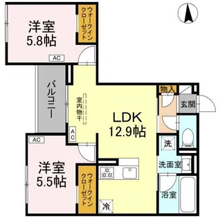 セレスティア上井草【3階】の間取り