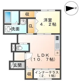 ディベロップ大槻【1階】の間取り