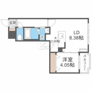 ダイヤモンド山鼻【5階】の間取り
