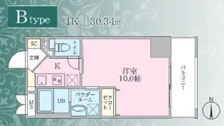 Plumeria【5階】の間取り
