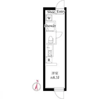 ザワン西蒲田【1階】の間取り