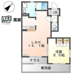 リバティー・パレス【1階】の間取り