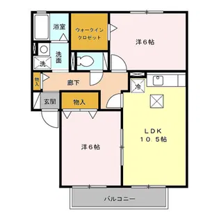 カーサ羽黒B【1階】の間取り