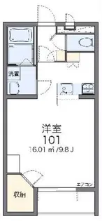 レオパレスコスモスカイII【3階】の間取り