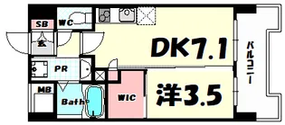 セレニテ三宮プリエ【4階】の間取り