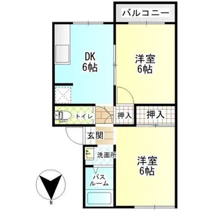 プランドールIII(旧コーポ和)【1階】の間取り