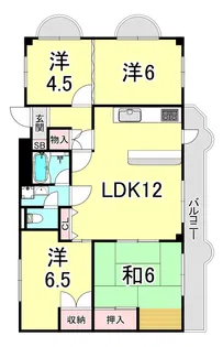 舞子台サニーハイツ【2階】の間取り