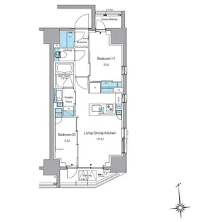 ルフォンプログレ上野稲荷町【2階】の間取り