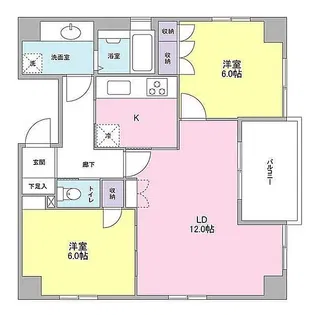 グランリヴィエール【3階】の間取り