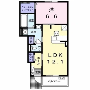 ヴィラ南国B【1階】の間取り