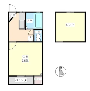 寿ハイツB棟【2階】の間取り
