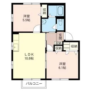 サンモール六番館【2階】の間取り
