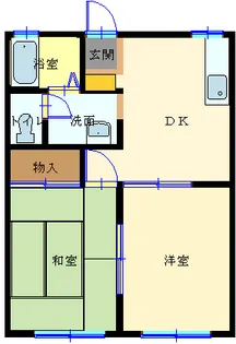群馬県前橋市江田町【アパート】の間取り