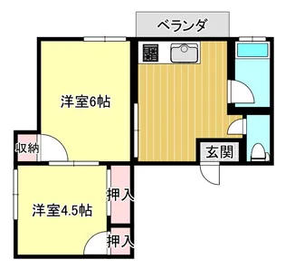 サンハイツ宮野【1階】の間取り