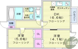 シャイン柏木【1階】の間取り