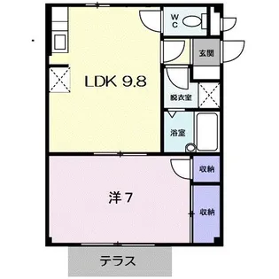 メゾンジオワイユ2【1階】の間取り