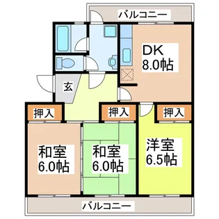 3DKの間取り画像