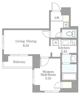 CITY SPIRE若松町(旧KWレジデンス若松町)【3階】の間取り