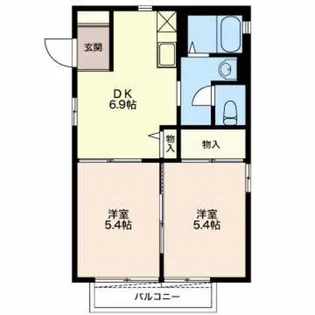 フローラルシャトー【2階】の間取り