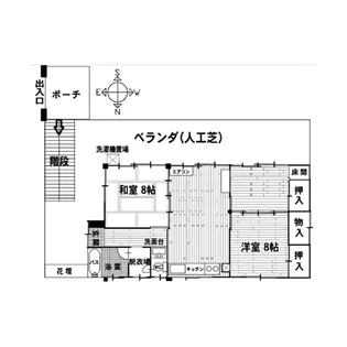 ヴィラ竜王【2階】の間取り