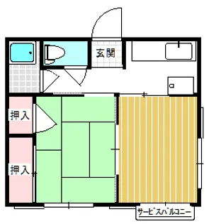 コメット椙山 1号棟【2階】の間取り