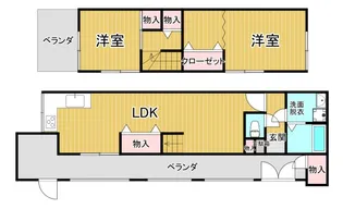 兵庫県尼崎市武庫之荘東2【一戸建】の間取り