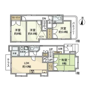 東京都小金井市東町2【一戸建】の間取り