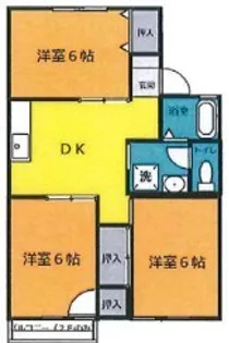 ユキボナールII【2階】の間取り