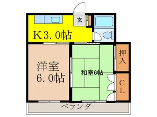 南茨木ハイツ【2階】の間取り