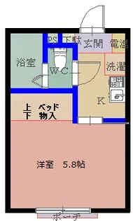 山豊ハイツ【1階】の間取り