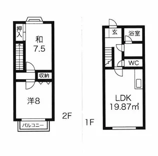 ハウスゾウラ【1階】の間取り