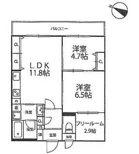 インサイトルポ山科新十条【2階】の間取り