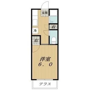 1Kの間取り画像