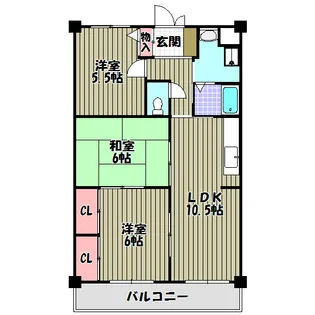 ファミーユ千代田【3階】の間取り